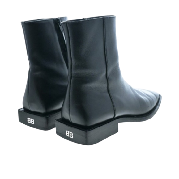 BALENCIAGA BB Rim Square Heel Boots 616349 Size 37./7 - Picture 1 of 3